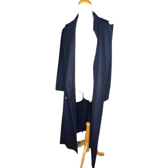 Ralph Lauren Womens Wool Blend Belted Trench Coat With Monogram Patch Size 10 - Picture 6 of 9